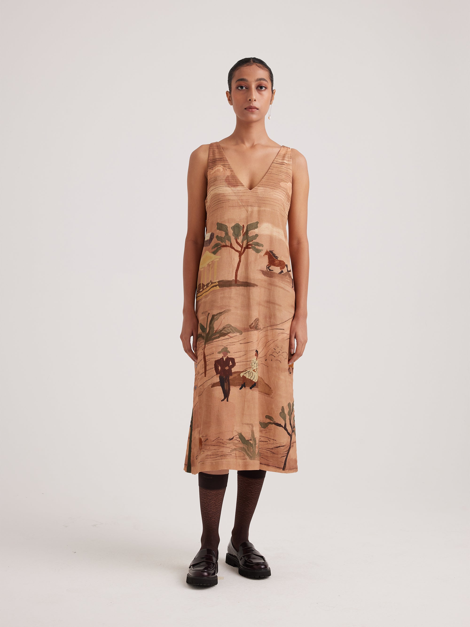【LE ZANS BRAND COLLECTION】Minimalist Duo-Tone Sleeveless Dress [OPS0154] main image 0