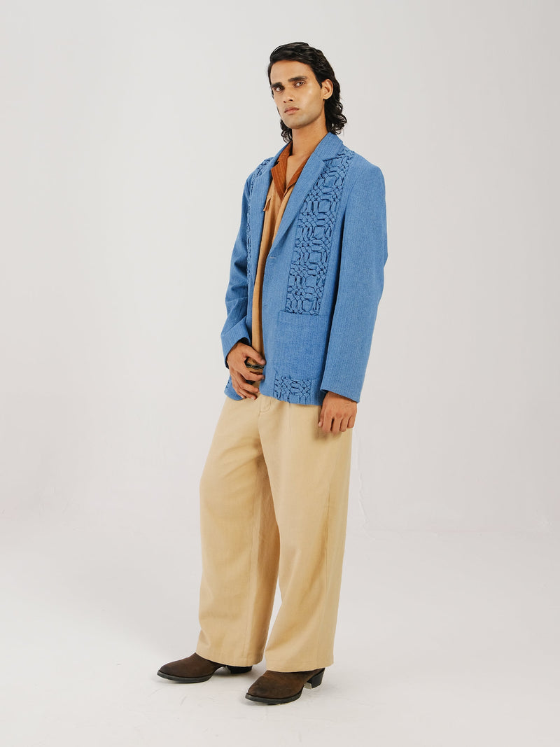 Front Smocked Blazer