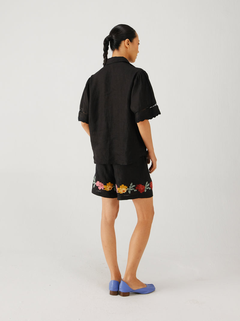 Wide leg shorts