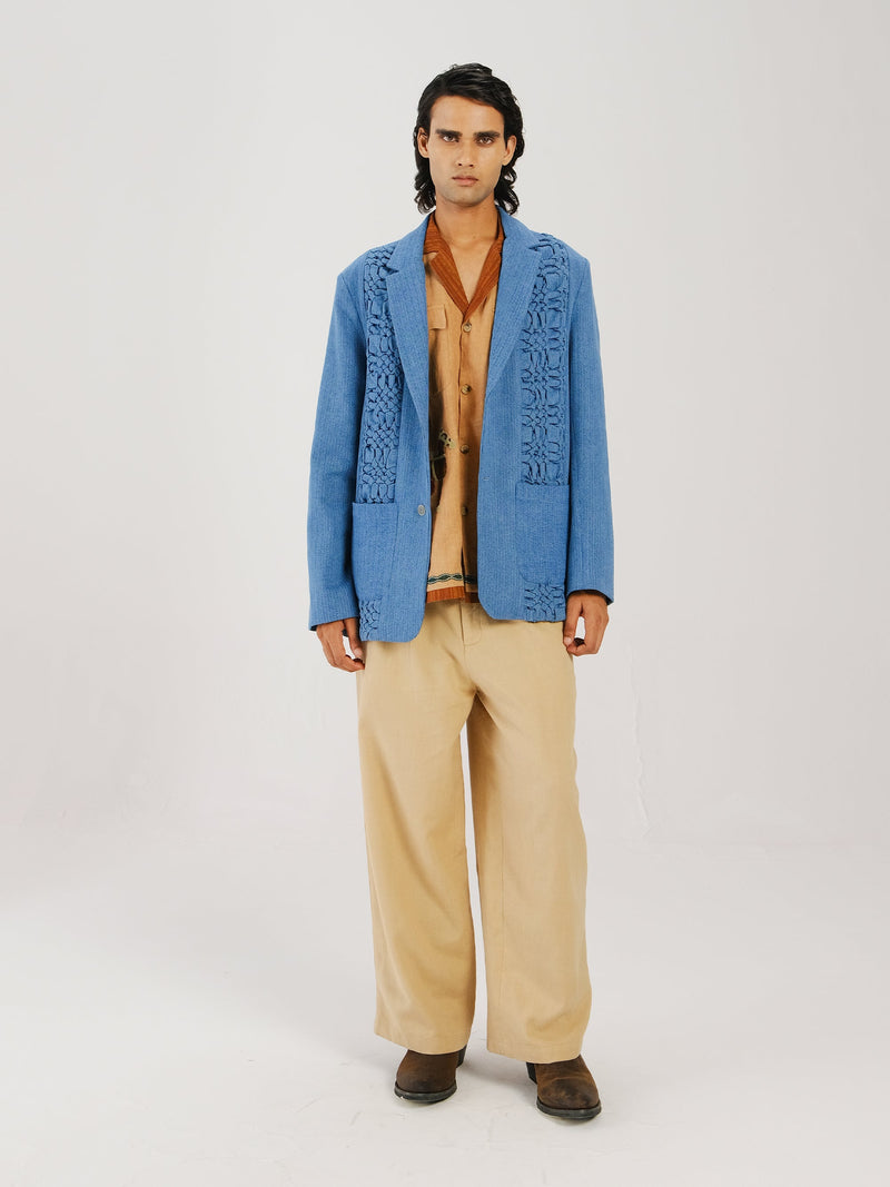Front Smocked Blazer