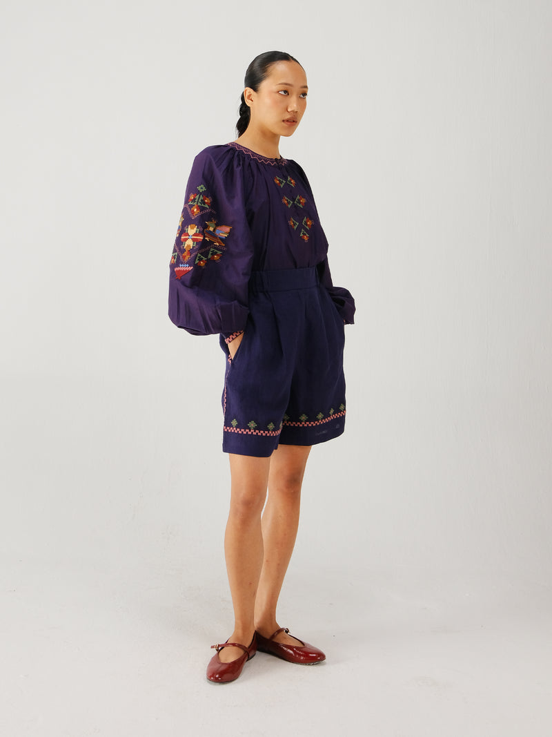 Wide leg shorts