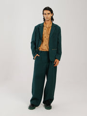 Front Smocked Blazer Set