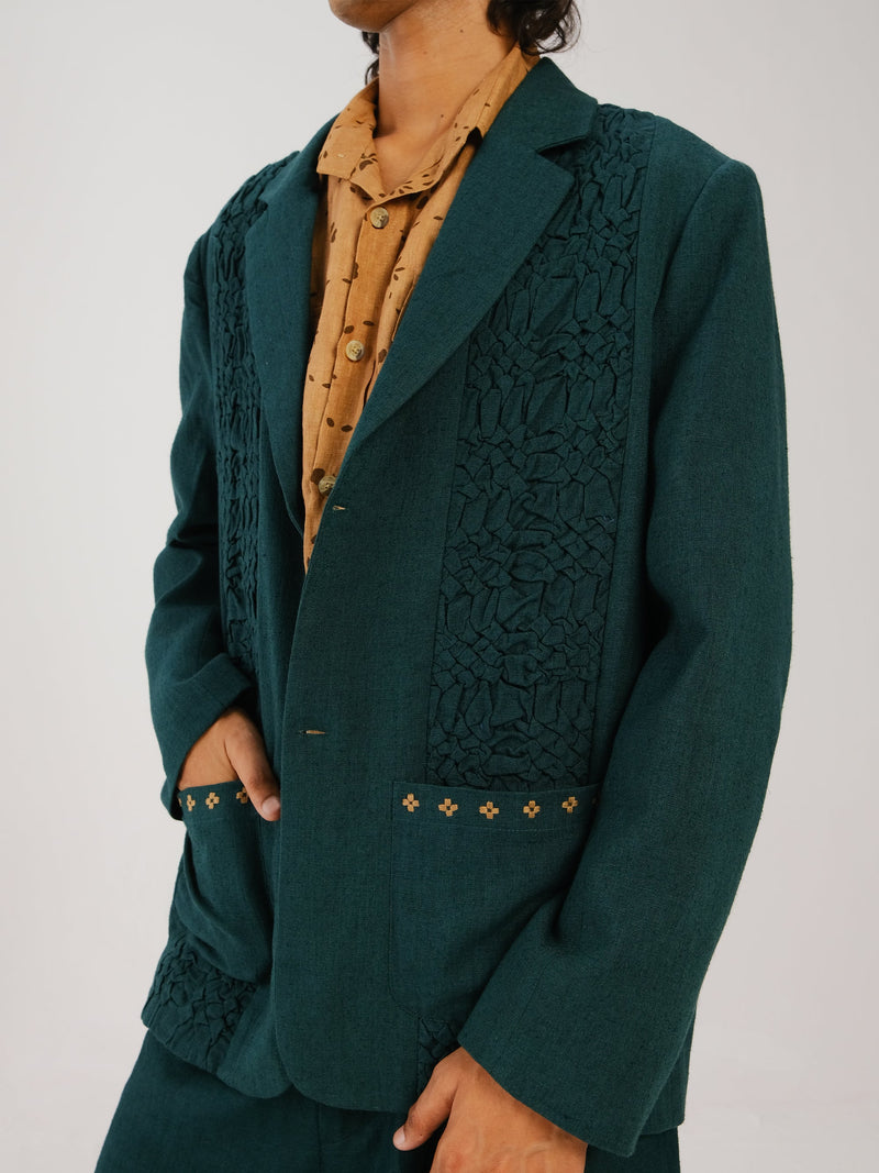 Front Smocked Blazer