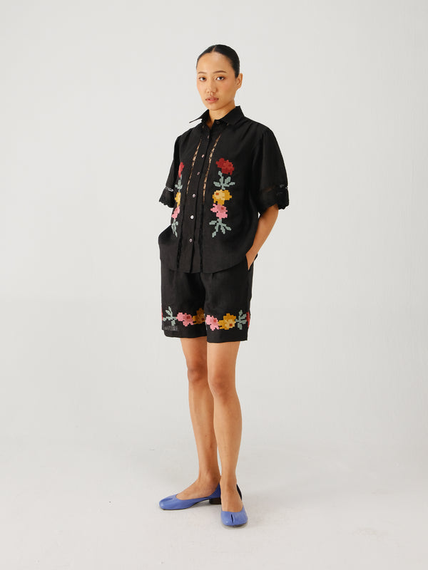 Wide leg shorts