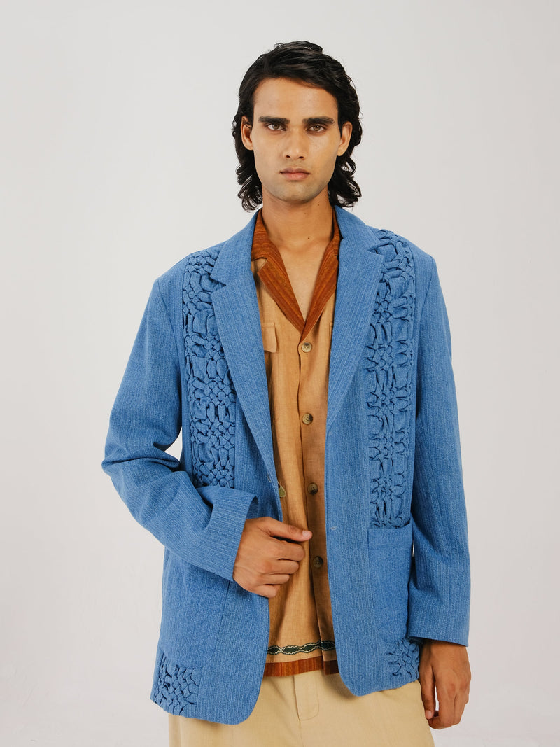 Front Smocked Blazer