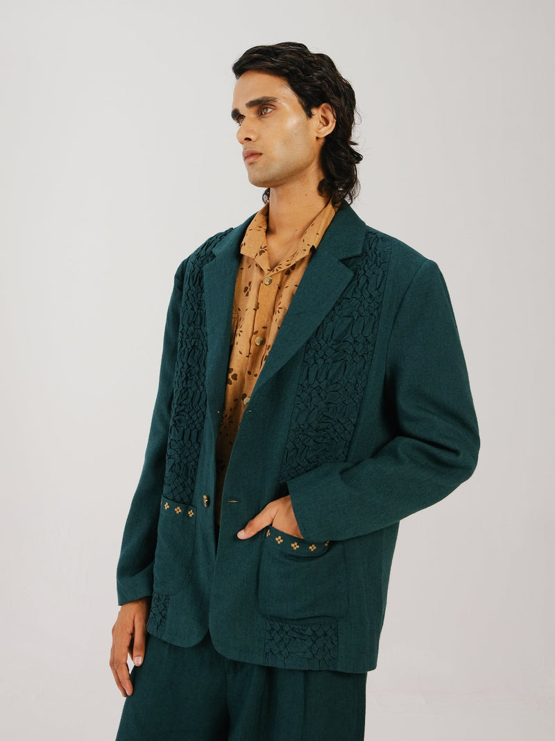 Front Smocked Blazer