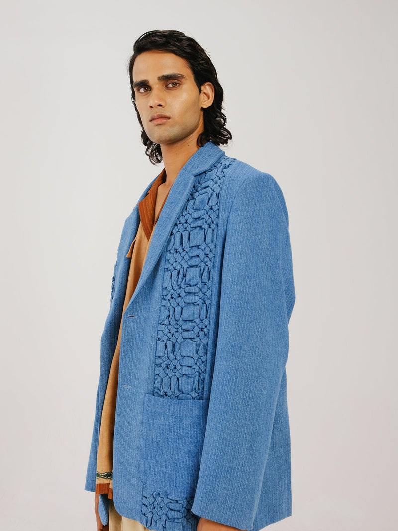 Front Smocked Blazer