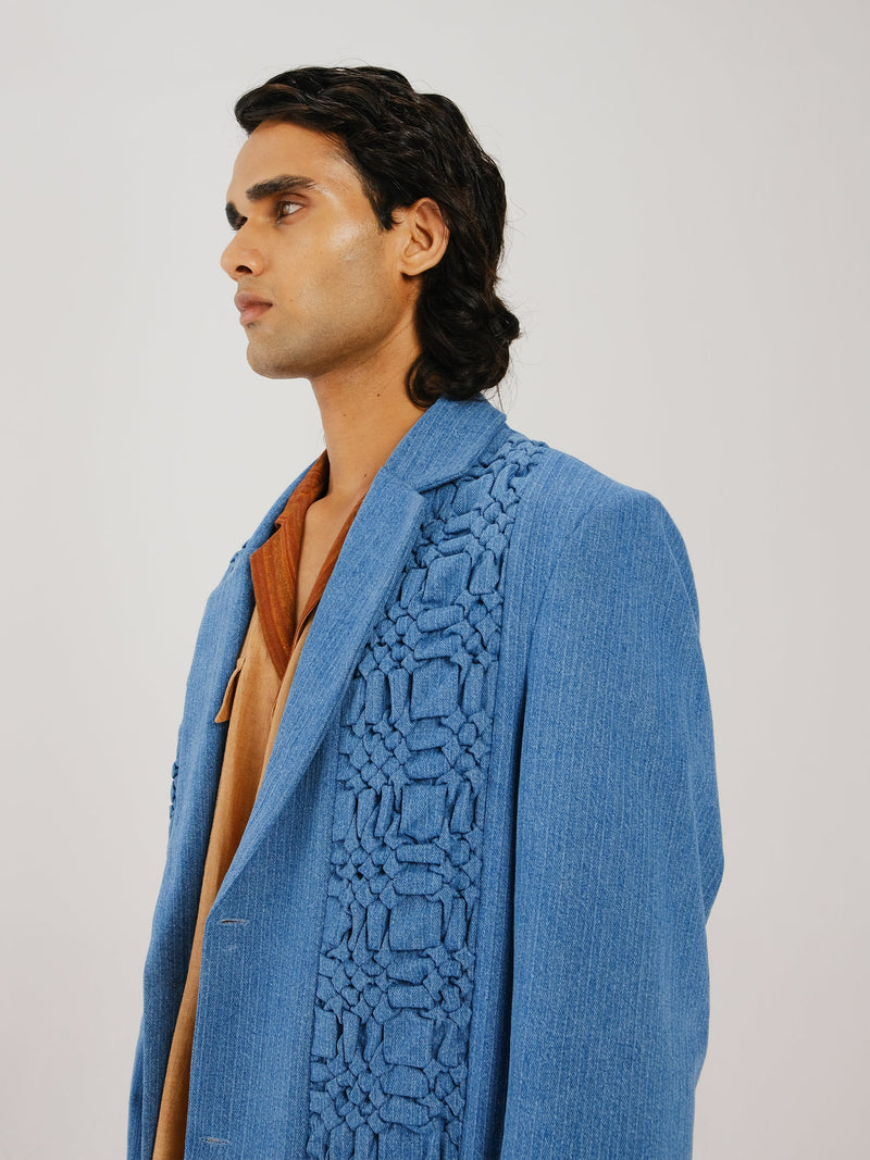 Front Smocked Blazer