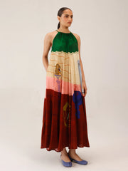 Loft Printed Circle Long Dress – Cord