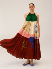 Loft Printed Circle Long Dress – Cord