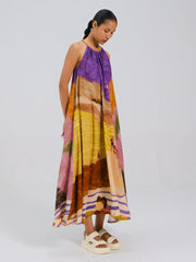 Sleeveless Flowy Summer Dress - Cord