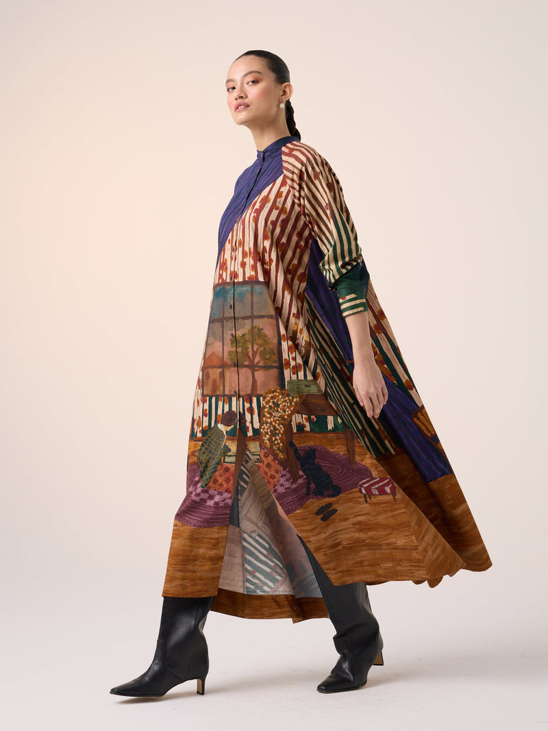 A-Line Long Dress - Home Alone Print CordStudio A-Line Long Dress - Home Alone Print CordStudio