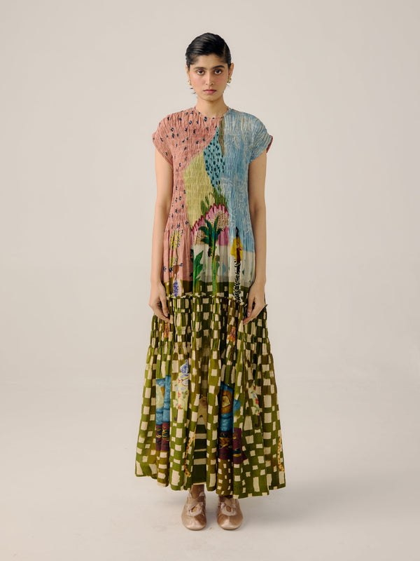 Buy Printed Line Dress For Women CordStudio Buy Printed Line Dress For Women CordStudio