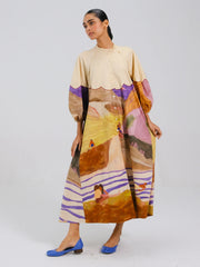 Swimmers Printed Deuce Dress for Women - Cord