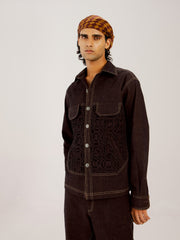 Smocked Collar Jacket