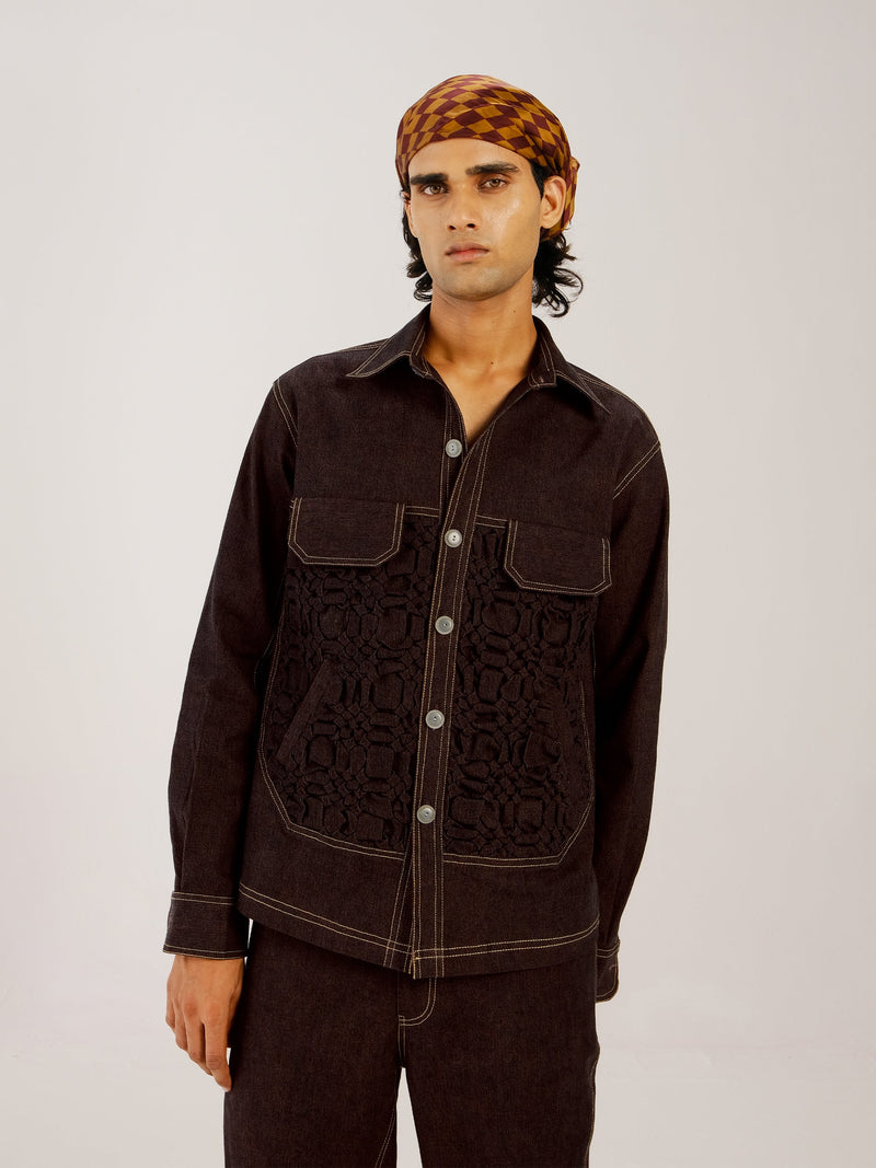 Smocked Collar Jacket