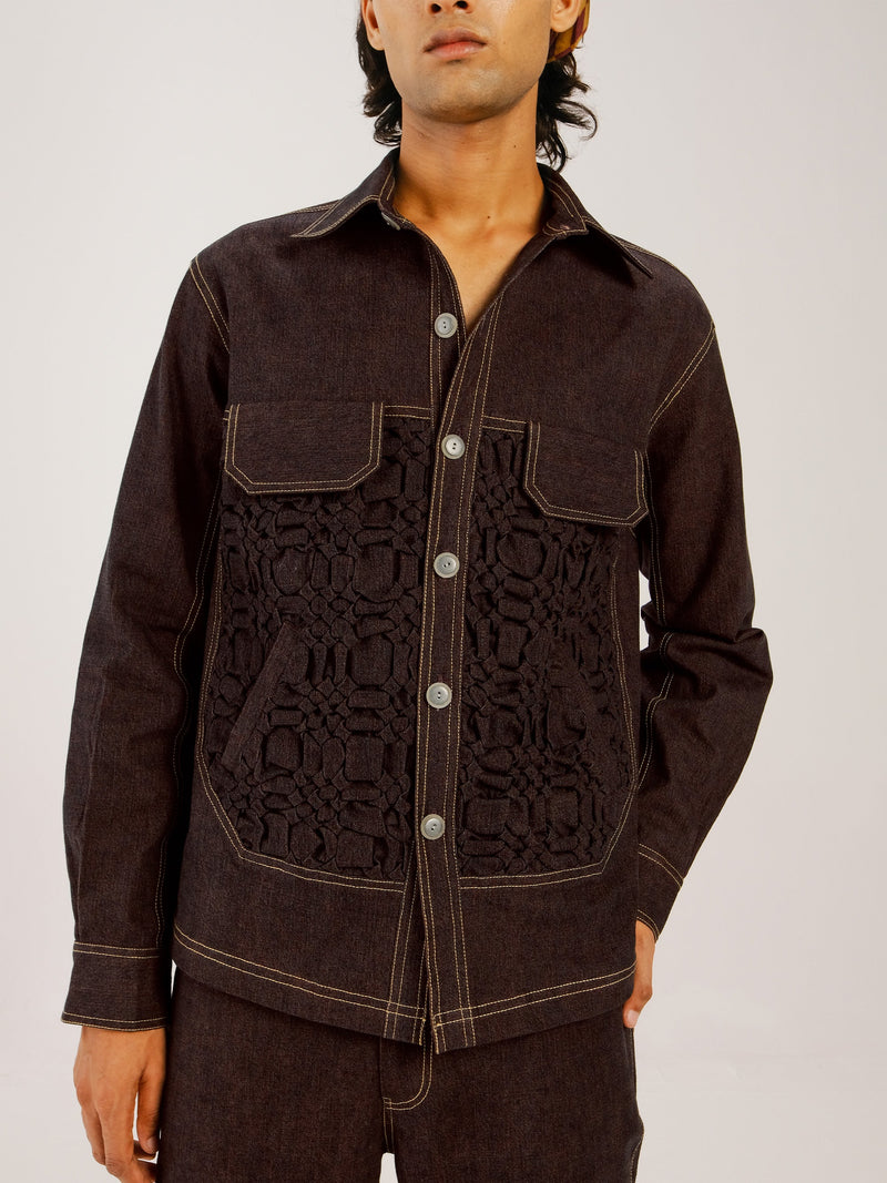 Smocked Collar Jacket
