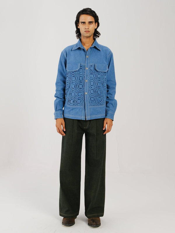 Smocked Collar Jacket