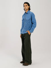Smocked Collar Jacket