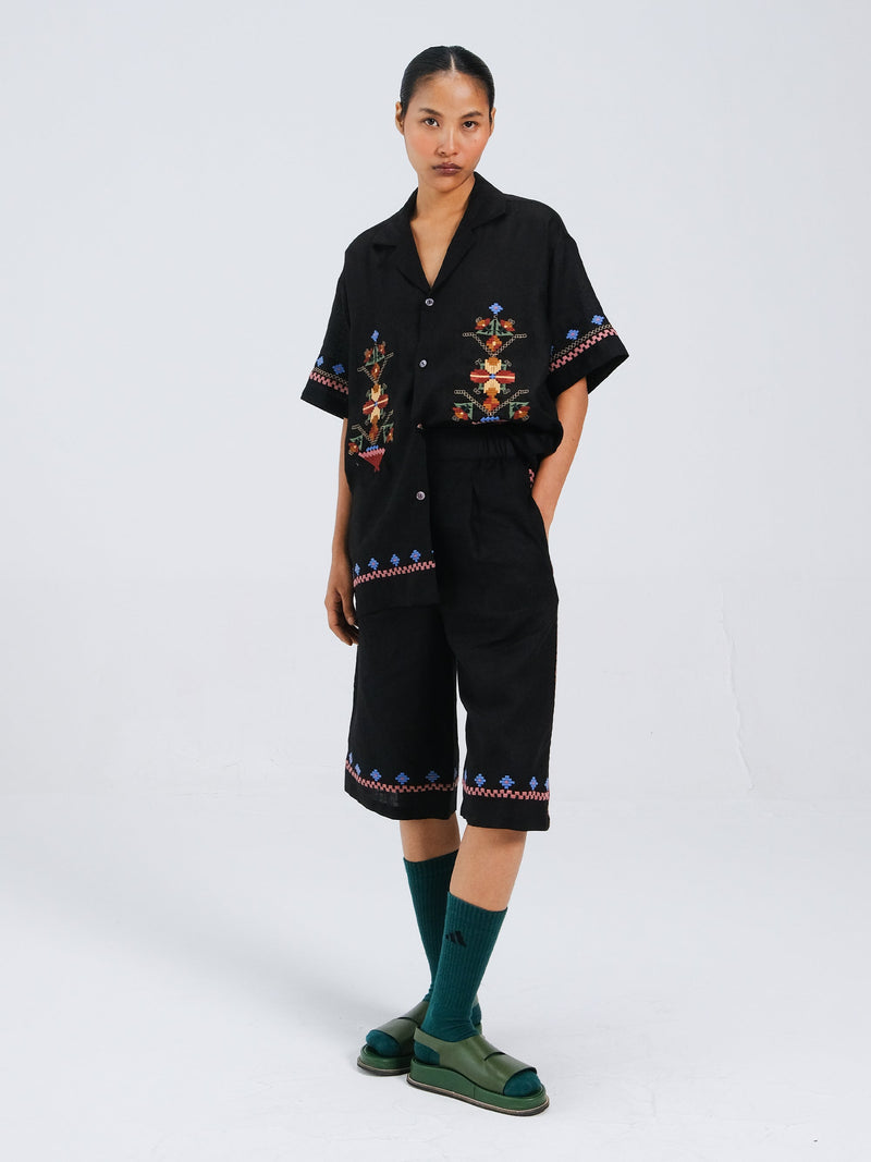 Wide leg shorts