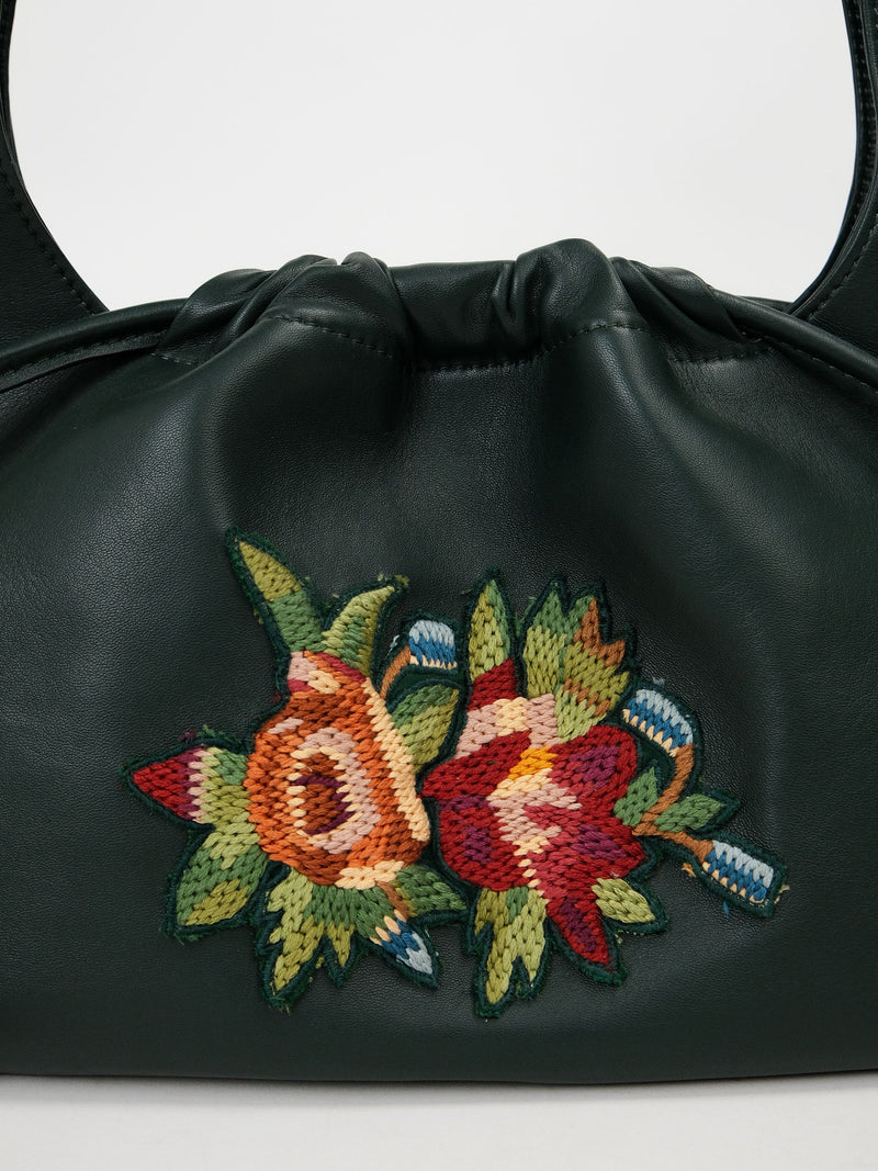 Embroidered Drawstring Bag