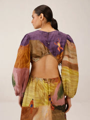 Swimmers Printed Euro Long Dress - Cord