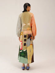 Morning Coffee Printed Goa Dress - Cord