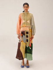 Morning Coffee Printed Goa Dress - Cord