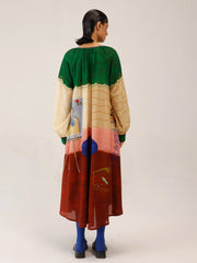 Loft Print Cotton Summer Dress - Cord