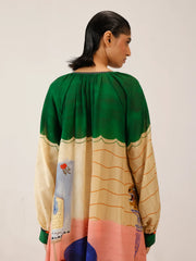 Loft Print Cotton Summer Dress - Cord