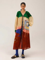 Loft Print Cotton Summer Dress - Cord