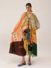 Morning Coffee Printed Cotton Dress - Cord