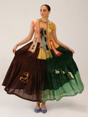 Morning Coffee Printed July Dress - Cord