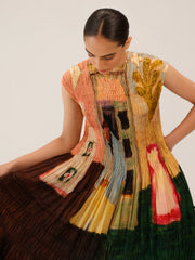 Morning Coffee Printed July Dress - Cord