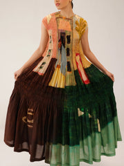 Morning Coffee Printed July Dress - Cord