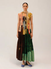 Morning Coffee Printed July Dress - Cord