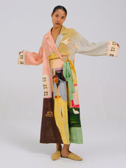 Printed Tie-Up Linen Dress - Cord