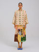 Panel Shirt Set(Panel Shirt + Wrap Skirt)