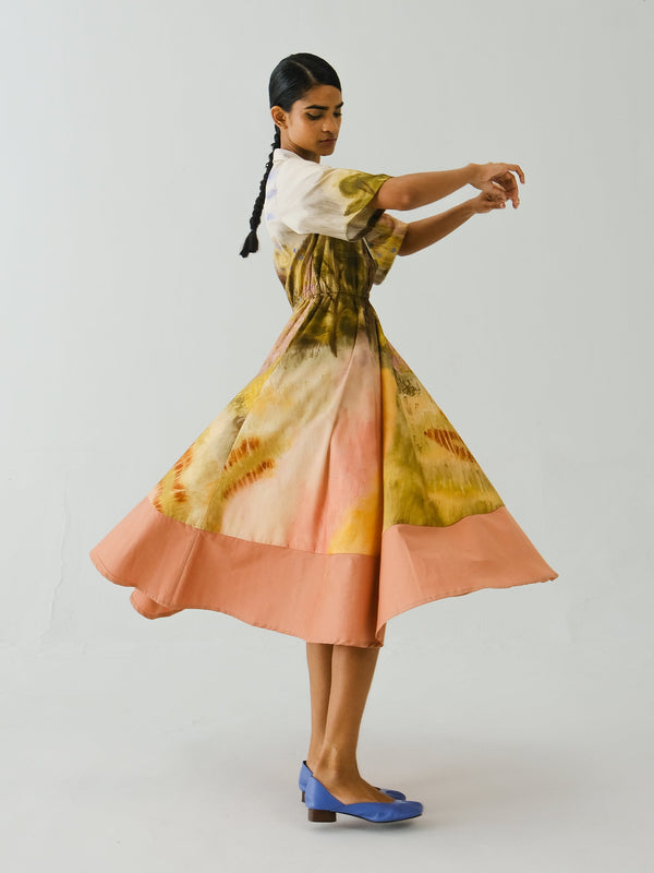 Print Blocked Dress
