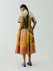 Print Blocked Dress