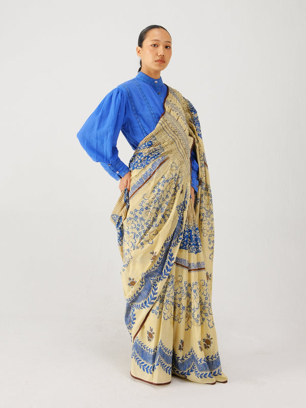 Smocked saree