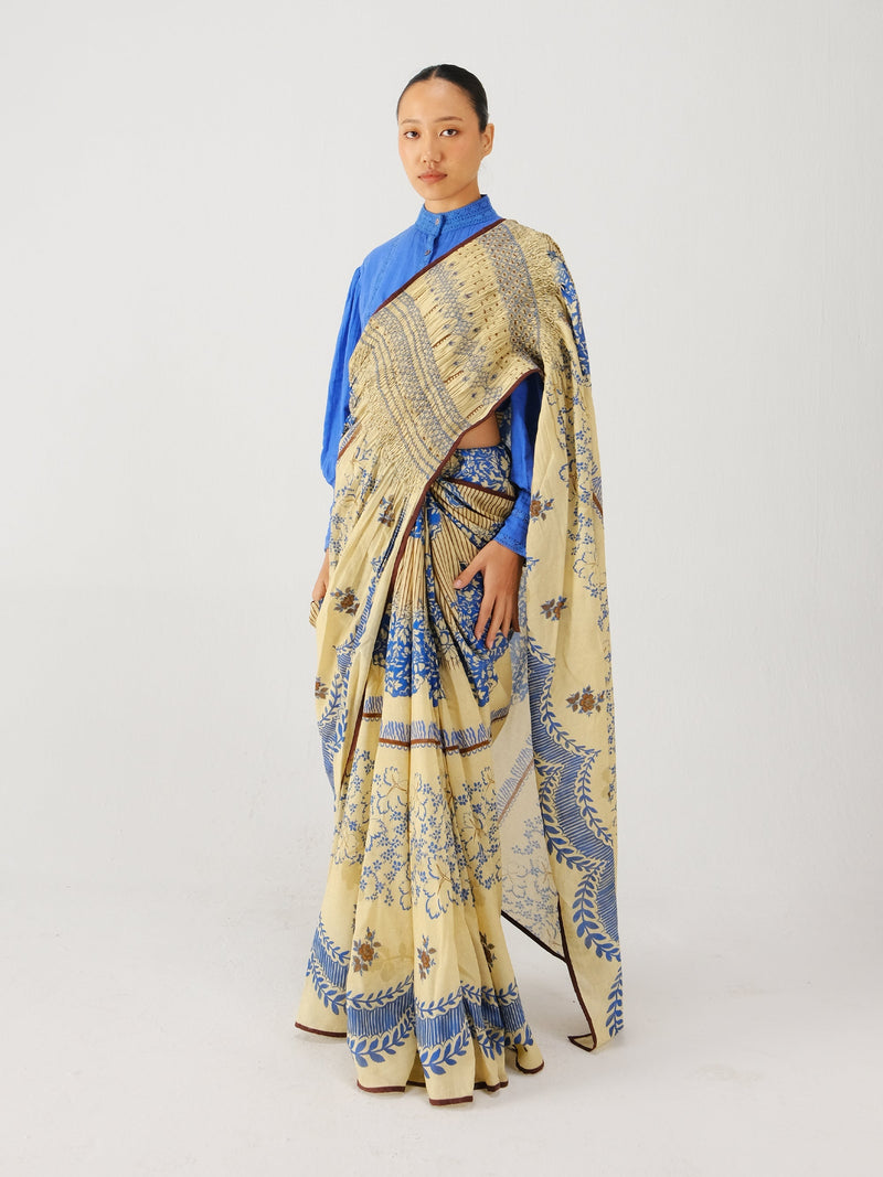 Smocked saree set