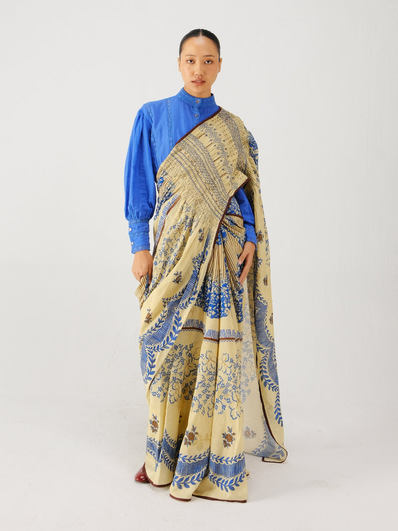Smocked saree set
