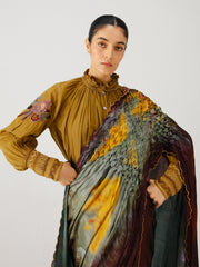 Smocked saree