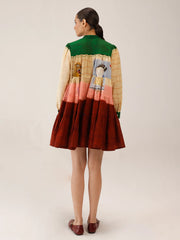 Loft Printed Tier Midi Dress - Cord