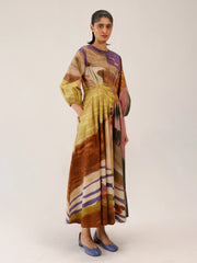 Swimmers Printed Tokyo Dress - Cord