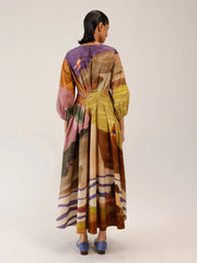 Swimmers Printed Tokyo Dress - Cord