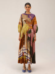 Swimmers Printed Tokyo Dress - Cord