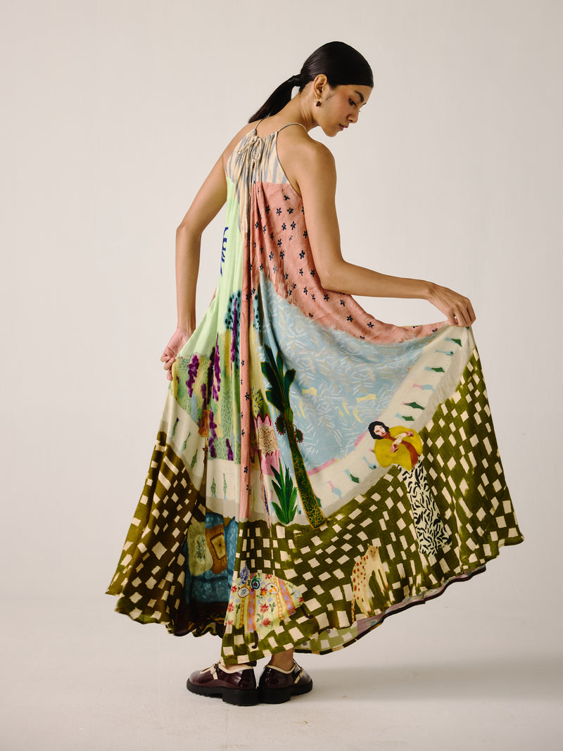 cord maxi dress Forest Green Warm Cotton Corduroy Fit and Flare Maxi Dress 58" / Custom Height (Free)