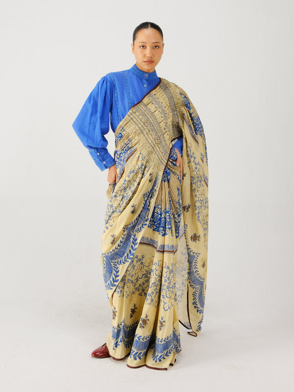 Smocked saree set